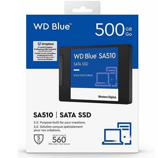 SSD Western Digital Blue 3D-NAND 2.5-Inch SATA III 500GB (WDS500G3B0A)